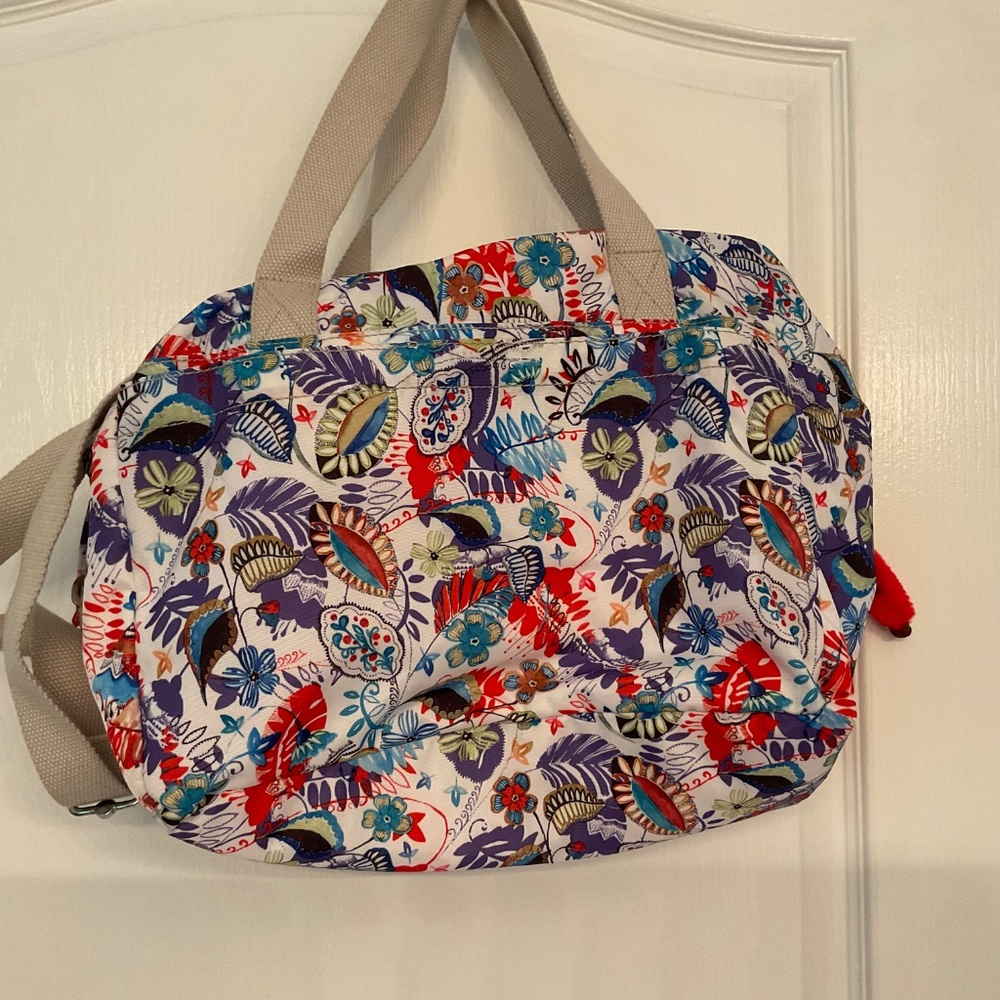 Kipling Floral Shoulder Multi Colored Large Bag Zoe Monkey - Picture 5 of 13